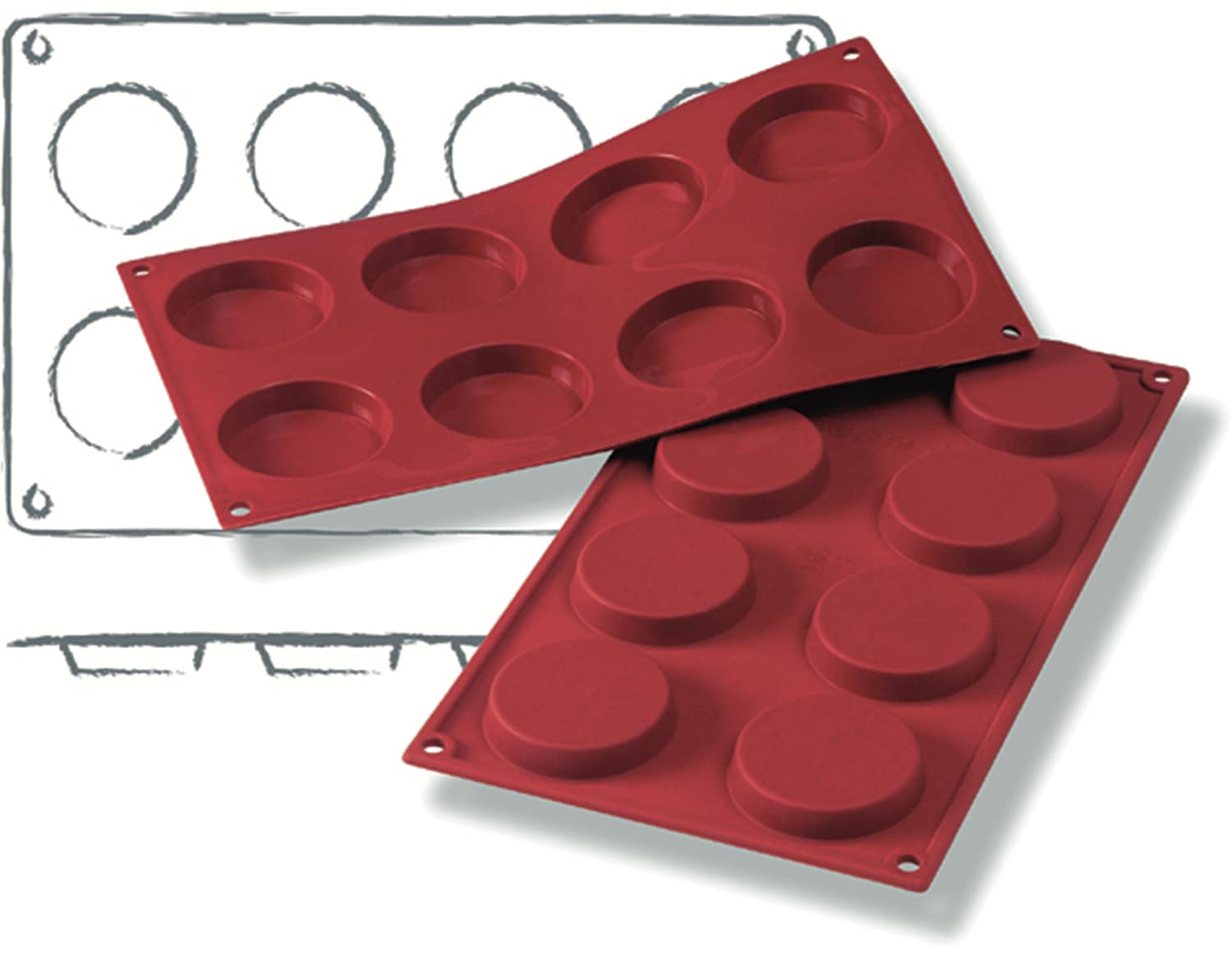 Silicon Mould - Florentines 8 X35ml