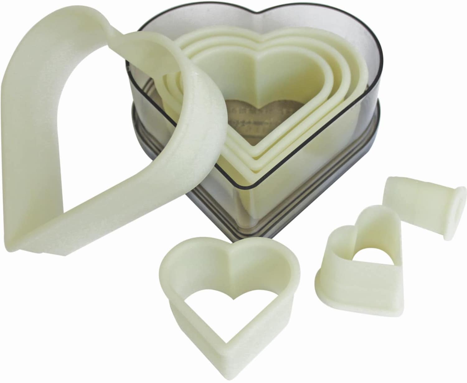 Pastry Cutters Nylon, Heart Serrated - 7