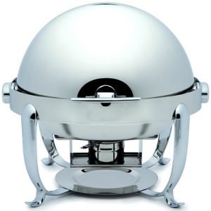 Gourmet Plus Chrome Round Roll-top Chafer
