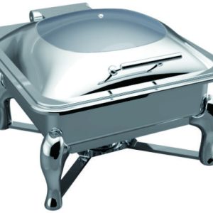 2/3 chafing Dish with Glass Windowed Lid and Stand