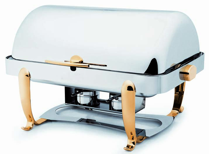 Brass Oblong Roll-top Chafer