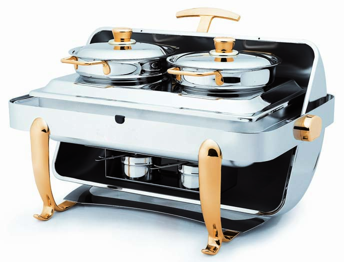 Brass Oblong Roll-top Soup Station