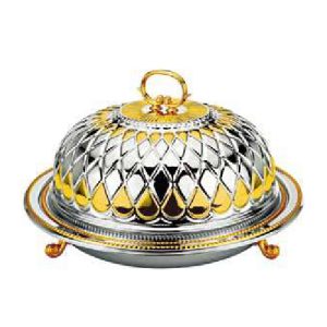 Gold & Silver-Plated Round Dome with Cover